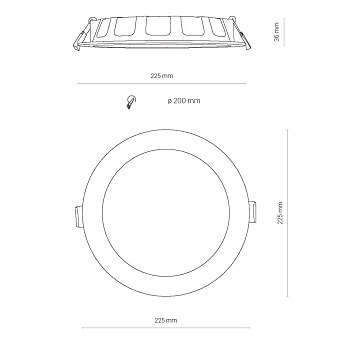 Светильник точечный встраиваемый Nowodvorski Kos Led 8774 24Вт LED