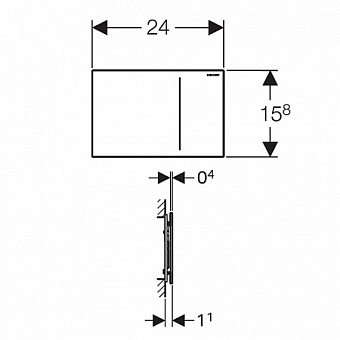 Кнопка для инсталляции GEBERIT Sigma 115.620.SI.1 белый
