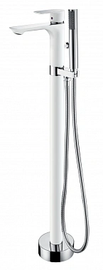 Смеситель для ванны Abber Weiss Insel AF8015W белый-хром