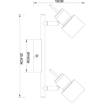 Спот Arte Lamp ALMACH A1906PL-2WH 40Вт 2 лампы GU10