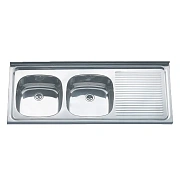 Мойка кухонная MELANA 194 120х50см хром