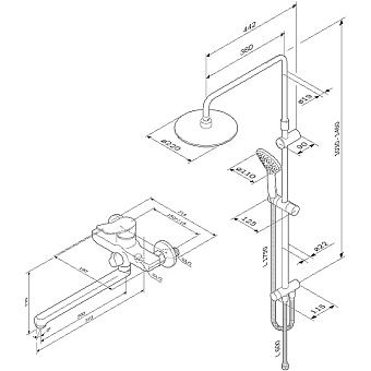 Душевая система AM-PM X-Joy F40885A94 хром
