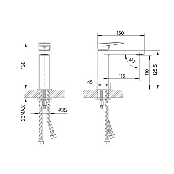 Смеситель для раковины IDDIS Bridge BRDSB00i01 хром