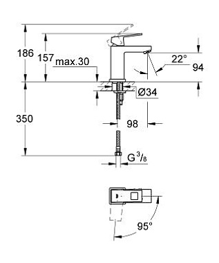 Смеситель для раковины GROHE Eurocube 2339200E хром
