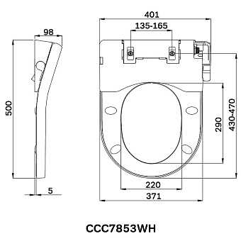 Сиденье для биде AM-PM CCC7853WH с микролифтом