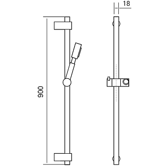 Душевой комплект Cisal Xion DS010630D1 нержавейка