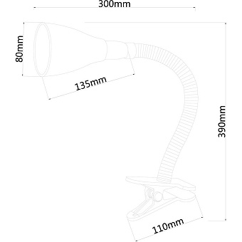 Настольная лампа офисная Arte Lamp CORD A1210LT-1BK 40Вт E14