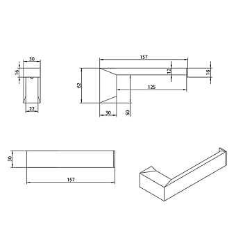 Полотенцедержатель Bongio Stelth 01009OR00 золотой 15,7см