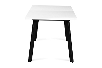 Кухонный стол раскладной AERO 80х120х76см закаленное стекло/сталь White Glass