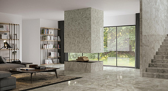 Полированный керамогранит FAP CERAMICHE Kamu fPCH Grey Brillante 90х90см 1,62кв.м.