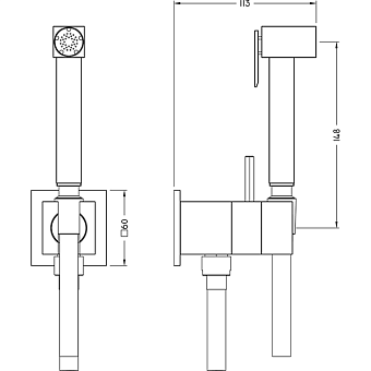 Гигиенический душ Huber Shower EG00794521 хром