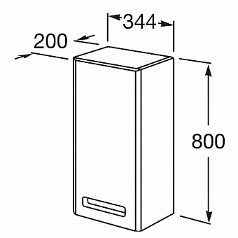 Пенал подвесной ROCA Gap ZRU9302737 L 20х34х80см белый