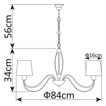 Люстра подвесная Arte Lamp ORLEAN A9310LM-8WG 40Вт 8 лампочек E27