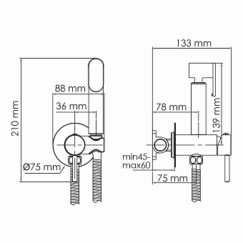 Гигиенический душ WASSERKRAFT A70138 хром