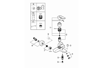 Смеситель для ванны GROHE Eurosmart 33300003 хром