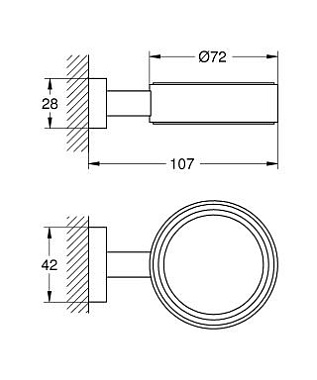 Мыльница GROHE Essentials 40508001 хром