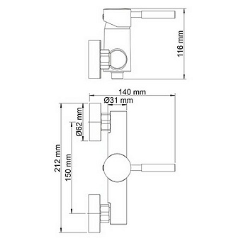 Смеситель для душа WASSERKRAFT Main 4102 хром