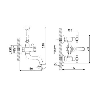 Смеситель для ванны IDDIS Sam SAMSB02i02 хром