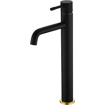 Смеситель для раковины Boheme Uno 462-BG золотой/чёрный