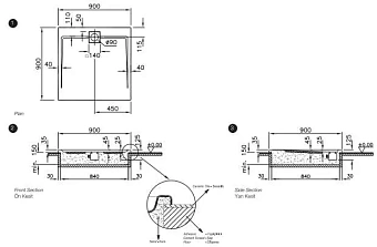 Угловое ограждение VITRA Zest 56930023000 220х90см стекло прозрачное