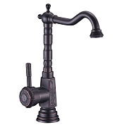 Смеситель для кухни LEMARK Jasmine LM6605ORB поворотный излив бронза/чёрный