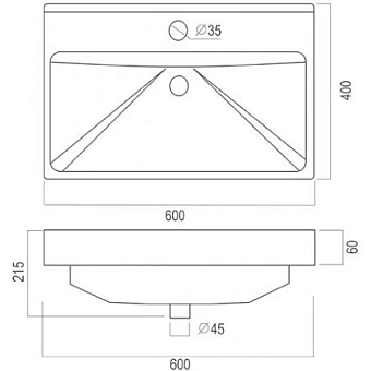 Тумба с раковиной MIRSANT Soho УТ000046016 38х56,5х50см