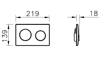 Панель смыва VITRA Uno 730-0280EXP хром