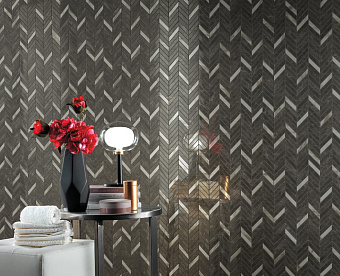 Керамическая мозаика Atlas Concord Италия Marvel Edge AEPQ Gris Supreme Mosaico Twill Lappato 30х31см 0,372кв.м.