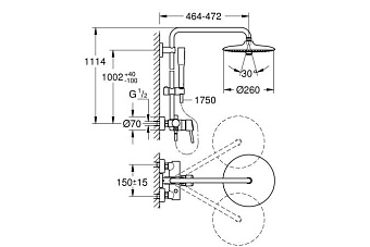 Душевая система GROHE Euphoria System 260 Concetto 23061003 хром