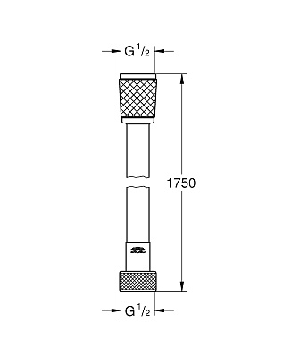 Душевой шланг GROHE 28410001 175см хром
