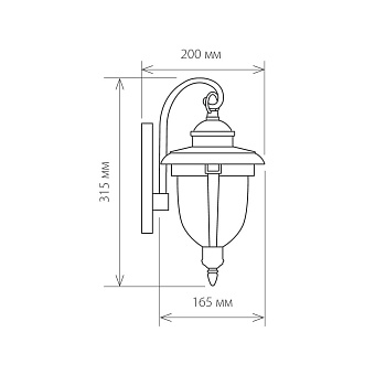 Светильник ландшафтный Elektrostandard Atlas a028011 GLYF-2010D 60Вт IP44 E27 золото/чёрный