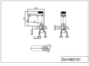 Смеситель для раковины D&K BayernAlfeld DA1482101 хром
