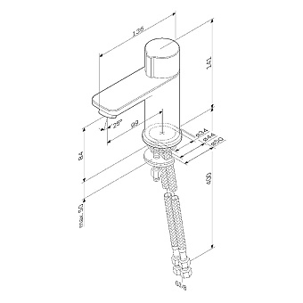 Смеситель для раковины AM-PM X-Joy F85A02522 чёрный