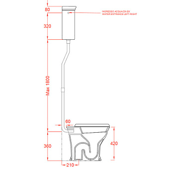 Сливной бачок ArtCeram CIVITAS CIC006 03 00