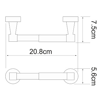 Держатель туалетной бумаги WASSERKRAFT Isen K-4000 K-4022 хром