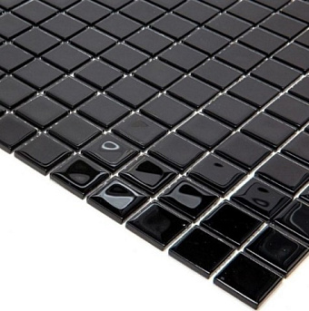 Стеклянная мозаика Mir Mosaic Color Palette B-091 чёрный 30х30см 0,9кв.м.