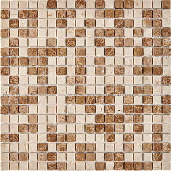 Мозаика PIXEL Каменная PIX273 Emperador Light/Crema Nova мрамор 30,5х30,5см 0,93кв.м.