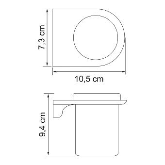 Стакан в ванную WASSERKRAFT Kammel K-8300WHITE K-8328WHITE белый