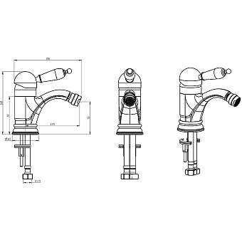 Смеситель для биде Boheme Crystal 266-CRST хром