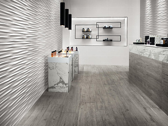 Настенная плитка Atlas Concord Италия 3D Wall 8DBW Blade White Matt 40х80см 1,28кв.м. матовая