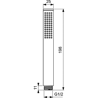 Ручной душ IDEAL STANDARD IDEALRAIN BC774XG чёрный