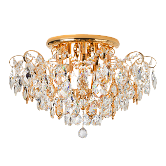 Люстра хрустальная Eurosvet Crystal 10081/6 золото/прозрачный хрусталь Strotskis 60Вт 6 лампочек E14