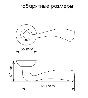 Дверная ручка нажимная MORELLI СОН MH-15 MAB/AB античная бронза
