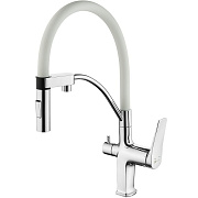 Смеситель для кухни LEMARK Comfort LM3074C-White с краном для питьевой воды белый/хром