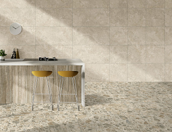 Матовый керамогранит VITRA CityStone K951841R0001VTE0 Травертин Клауд 60х60см 1,44кв.м.