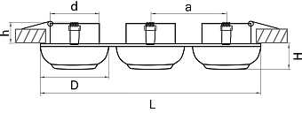 Светильник точечный встраиваемый Lightstar Ocula 011834 150Вт GU10