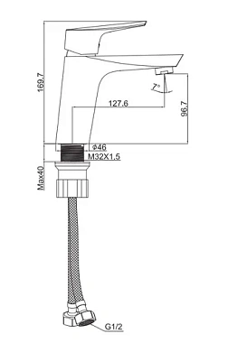 Смеситель для раковины Maxonor MN1073 хром