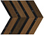 Керамическая мозаика Atlas Concord Италия Heartwood AOYI Moka Marble Chevron 29,4х28,7см 0,506кв.м.