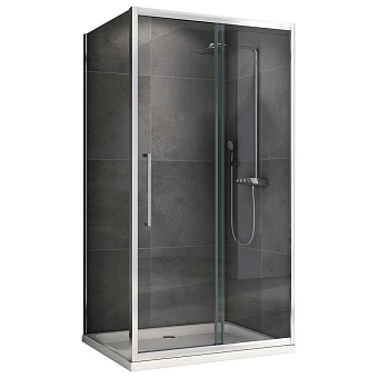Угловое ограждение Abber Schwarzer Diamant AG30100H-S85 195х85см стекло прозрачное
