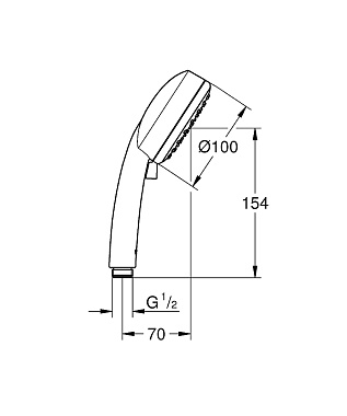 Ручной душ GROHE Tempesta Cosmopolitan 27571002 хром